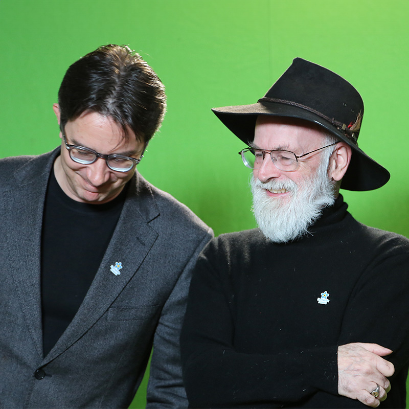 Terry Pratchett and Rob Wilkins