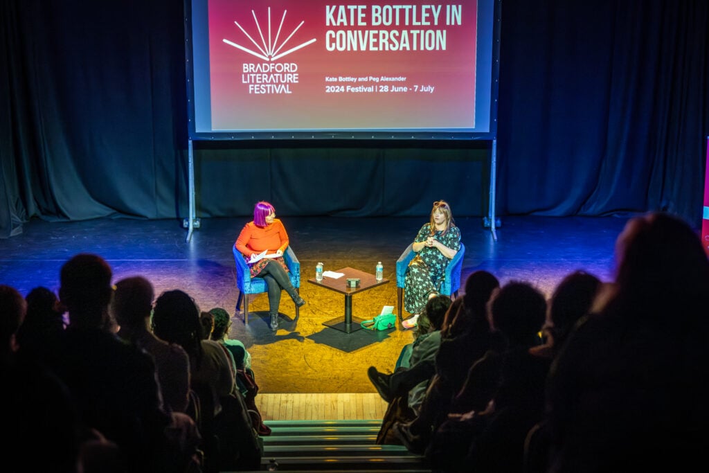 Kate Bottley and Peg Alexander in conversation on stage